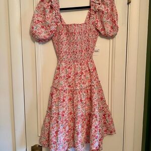 Altar'd State Pink Floral Midi Dress